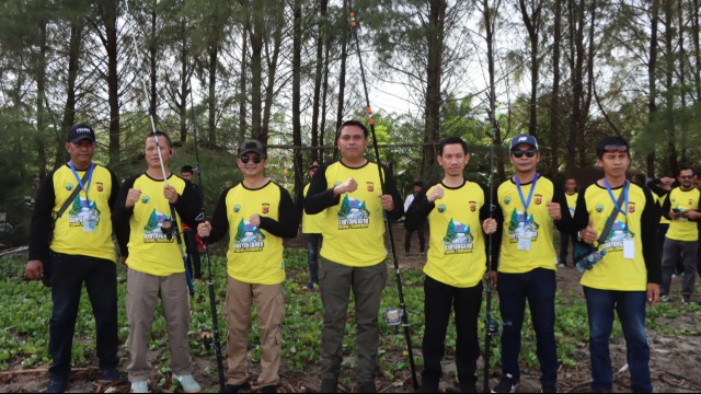 Bhayangkara Fishing Tournament, Dandim 0105/Abar Turut Berpartisipasi Lempar Joran