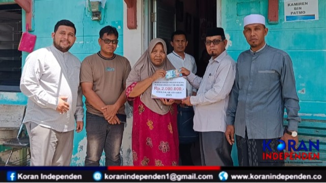 Baitul Mal Aceh Barat Salurkan Bantuan Tanggap Darurat kepada Korban Angin Kencang di Gampong Cot Lagan
