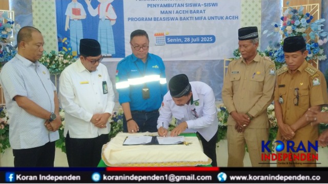MAN 1 Aceh Barat Teken MoU Beasiswa Bakti PT MIFA untuk Aceh, 30 Siswa Yatim dan Berprestasi Dapat Dukungan Penuh