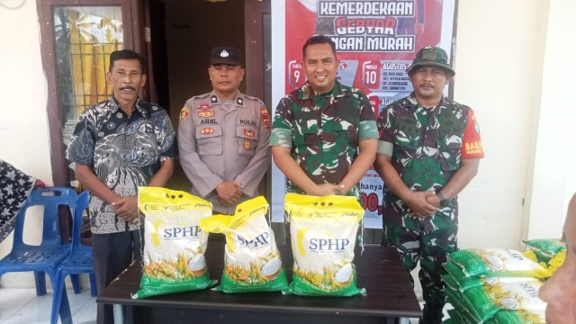 Kodim 0105/Abar dan Bulog Gelar Pasar Murah, Harga Beras Cuma Rp62 Ribu per 5 Kg