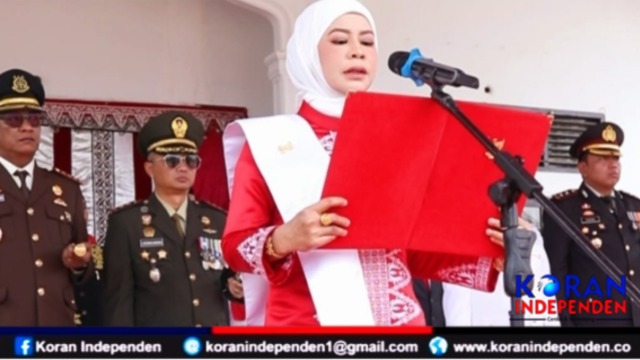 Ketua DPRK Aceh Barat Bacakan Teks Proklamasi pada Upacara HUT RI ke-80