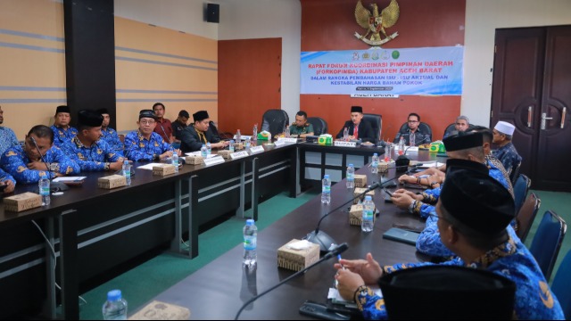 Tambang Emas & Harga Pangan Jadi Sorotan dalam Rapat Forkopimda Aceh Barat