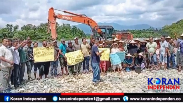 Warga Pantai Cermin Tolak Instruksi Penutupan Tambang Emas Ilegal, Ancam Aktifkan Kembali Alat Berat dalam Seminggu