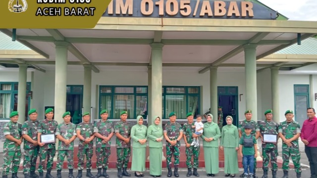 Pimpin Upacara Tradisi Penerimaan Dan Pelepasan Prajurit Pindah Satuan, Dandim 0105/Abar : Realisasi Tour Of Duty and Tour Of Area