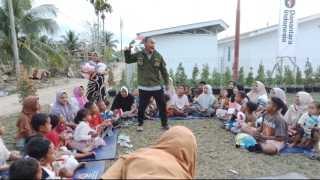 Senyuman di taman huntara simpang tiga,AOCC hadir dengan sebuah harapan untuk anak negeri 