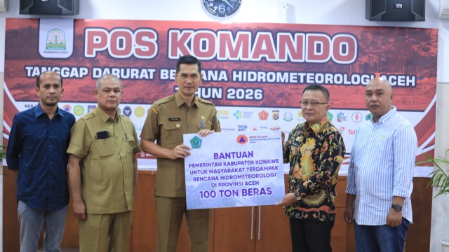 Pemkab Konawe Salurkan Bantuan 100 Ton Beras untuk Korban Bencana Aceh