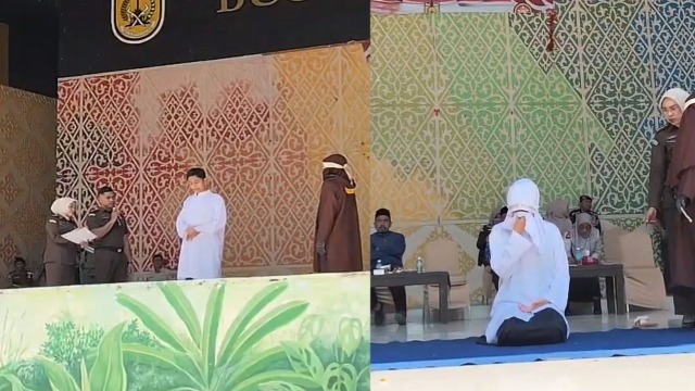 Kejari Banda Aceh Eksekusi Hukuman Cambuk terhadap Enam Terpidana Pelanggaran Qanun Jinayat