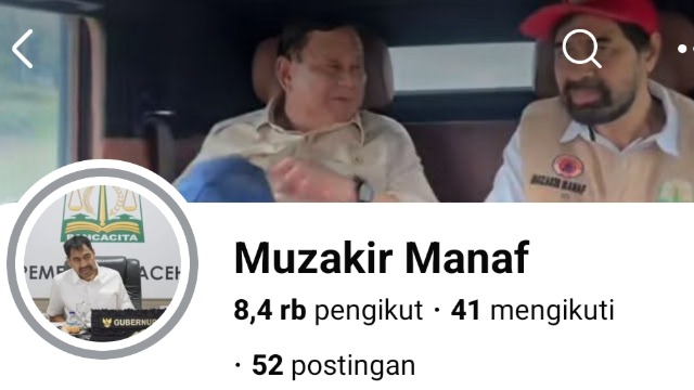 Waspada Akun Facebook Palsu Catut Nama Mualem, Jangan Percaya Tawaran Bantuan Lewat Medsos