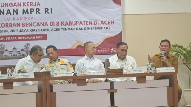 Wagub Aceh Minta Percepatan Jadup, Pemulihan Ekonomi hingga Sapi Meugang saat Kunjungan Pimpinan MPR RI