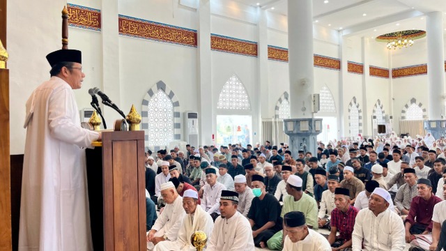 Rektor UIN SUNA Lhokseumawe Sampaikan Khutbah Idul Fitri 1447 H di Masjid HMH Lhoksukon, Tekankan Makna Kesucian dan Bakti kepada Orang Tua