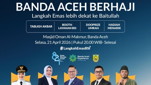BSI–Pemko Banda Aceh Hadirkan “Banda Aceh Berhaji”, Ustadz Hanan Attaki Isi Kajian Spiritual