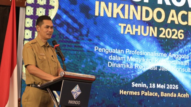 Sekda Aceh Buka MUSPROV XI INKINDO Aceh 2026