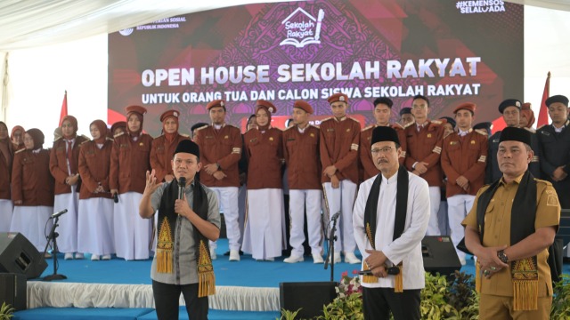 Wagub Aceh Bersama Menteri Sosial Hadiri Open House Sekolah Rakyat di Aceh Besar