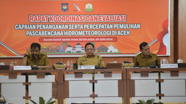 Di Hadapan Mendagri,  Mualem Minta Percepatan Pemulihan Sawah dan Infrastruktur
