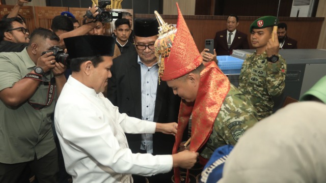 Wagub Dek Fadh dan Forkopimda Sambut Pangdam IM Brigjen TNI Mahesa Fitriadi, Putra Aceh yang Kembali Mengabdi di Tanah Kelahiran