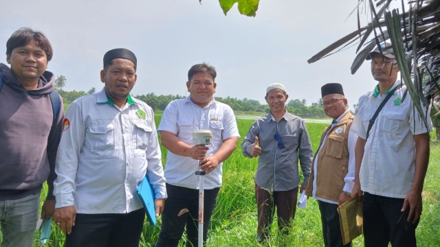 Kemenag dan BPN Aceh Utara Ukur Tanah Wakaf di Muara Batu, Percepat Sertifikasi Aset Umat
