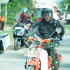 Ratusan Peserta Antusias Mengikuti Pawai Dan Apel Kebangsaan Nuansa Merah Putih Diwilayah Kodim 0105/Abar